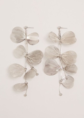 Phase Eight Petal Drop Jewellery Silver Canada | JYNPDQ-963